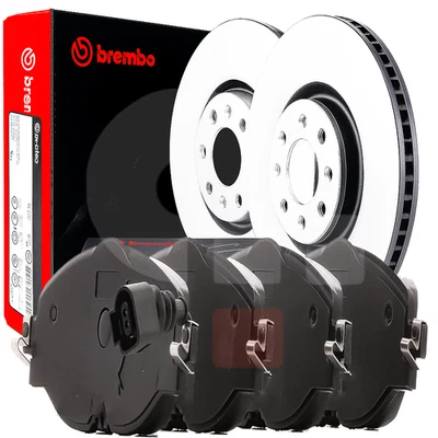 Set Discs & Front Brake Pads Brembo VW Arteon Beetle Caddy III IV V - Image 1 of 4