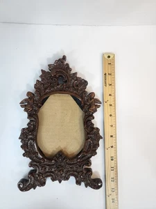 Marco de fotos estilo victoriano de colección ornamentado tallado con detalle de querubín resina 12,5x8 - Imagen 1 de 7