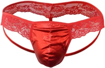 Para hombres Bolsa Encaje Volantes Sissy Tanga Bragas Bikini Calzoncillos T-back Tanga Tanga Foto 1 de 4