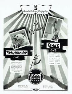 Publicité Advertising 049  1950     Gevaert appareils photo Kinax Voigtlander  - Imagen 1 de 1