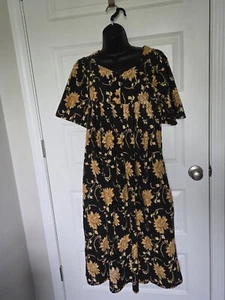 Phases Vintage Floral Muumuu House Dress Size S Grandmacore Grannycore Pockets - Picture 1 of 8
