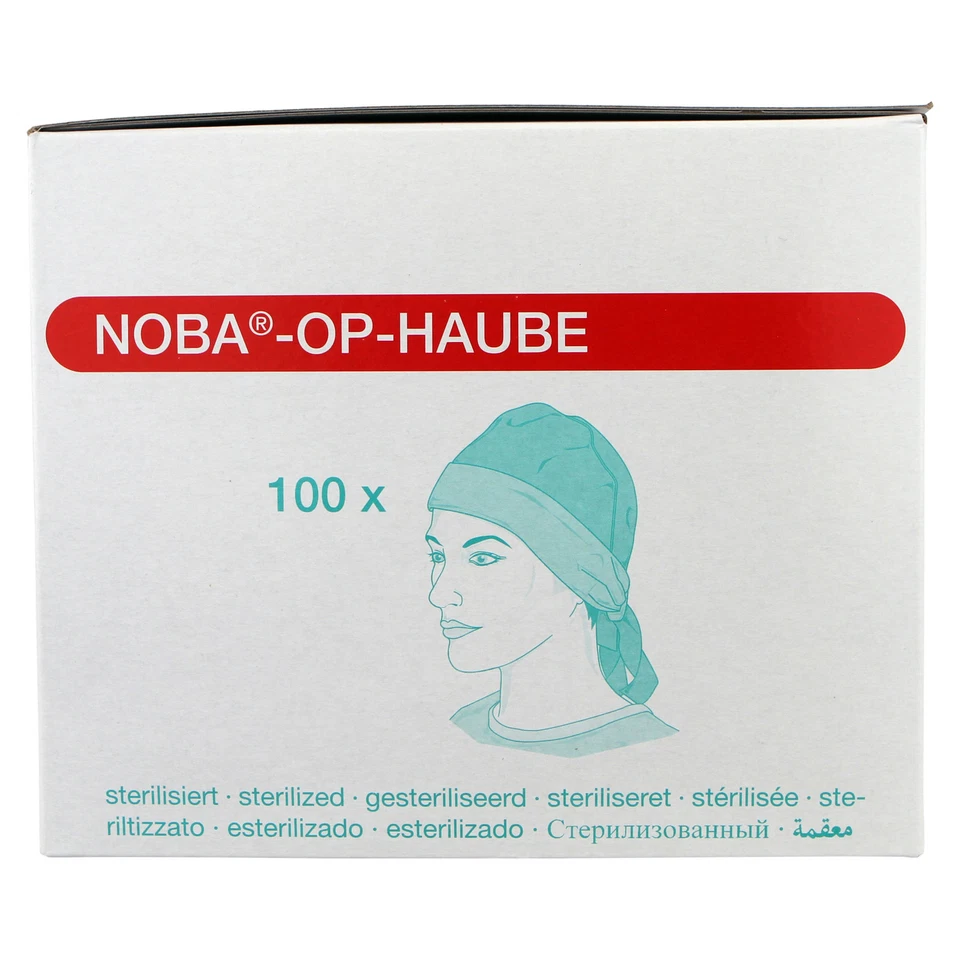 NOBA OP HAUBE Schwesternhaube zum Binden Grün atmungsaktiv - Bild 1 von 1