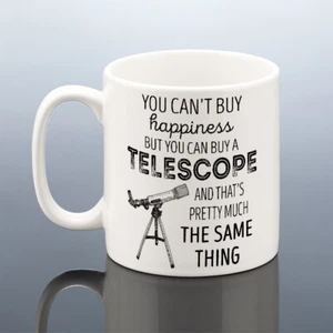 TELESCOPE MUG ASTRONOMY MUG Birthday Gift Astronomer Cup Christmas Dad Husband - Picture 1 of 4