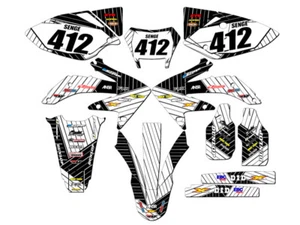 2008-2018 CRF 450 X RACE SERIES White Senge Graphics Kit Compatible with Honda - Foto 1 di 10