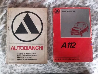 AUTOBIANCHI A 112 PRIMA SERIE USO E MANUTENZIONE + CENTRI ASSISTENZA - Immagine 1 di 3