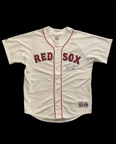 Ted Williams Vintage Majestic Boston Red Sox Jersey Embroidered Size Large Cover