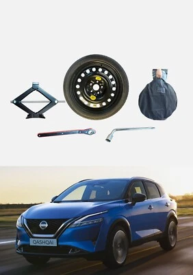 17" ERSATZRAD RESERVERAD NOTRAD NISSAN QASHQAI 14> mit Wagenheber Schlüssel sack - Bild 1 von 4