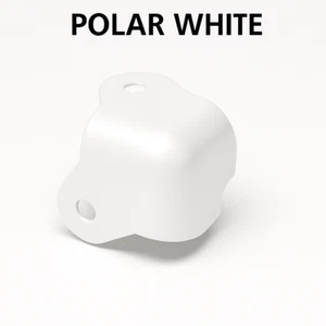 Polar White Custom Steel Case Corners – 2-Hole Lipped Brackets for DIY Builds - Picture 1 of 3