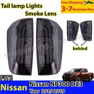 D4 Smoke Lens Led Tail lamp Lights Trim For Nissan Navara NP300 D23 2015-2019 - Bild 1 von 8