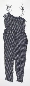 Mango Womens Blue Cotton Blend Jumpsuit One-Piece Size S - Picture 1 of 12