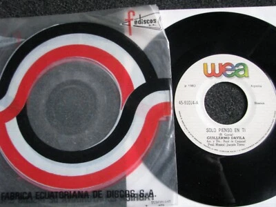 Guillermo Davila-Solo Pienso en ti 7" Vinyl-1983 Ecuador-WEA Records-91014 - Bild 1 von 2