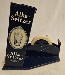 VINTAGE ALKA SELTZER COUNTER DISPLAY W/ TAPE DISPENSER & 4 FULL BOTTLES 1950S - Picture 1 of 12