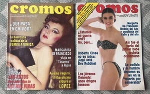 MARGARITA DE FRANCISCO Set of 2 Magazines CROMOS COLOMBIA 1982 - Picture 1 of 4