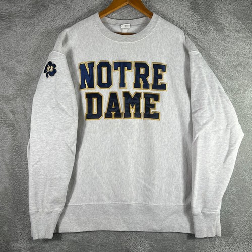 Vintage Champion Reverse Weave Notre Dame Sweatshirt Mens 2XL Crew Neck eBay