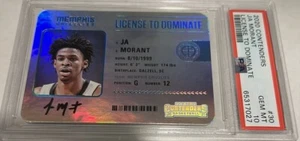 2020 Contenders: Ja Morant LICENSE TO DOMINATE PSA 10 (POP 6) Grizzlies eBay 1/1 - Picture 1 of 2