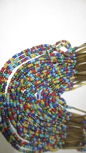 RBLISS CG Handcrafted Gold Plated Raani Haar Necklace Multi colored Beads - Picture 1 of 24