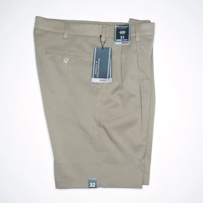 Roundtree & Yorke TravelSmart 男式短裤 32x9 卡其色易护理超细纤维全新带标签 — 第 1/4 张图片