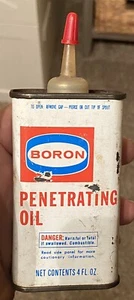 Lata de aceite penetrante BORON de colección lata utilitaria hogar completa sin abrir - Imagen 1 de 7