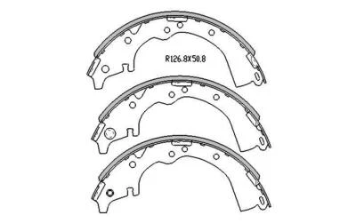 RDA REAR BRAKE SHOES FOR TOYOTA HILUX 2WD YN57 SR5 1983-1989 - R1492 SET - image 1 of 4