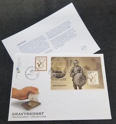 Sweden Ireland Joint Issue Engraving Art 2010 Dance (joint FDC) *dual PMK *rare - Image 1 of 4