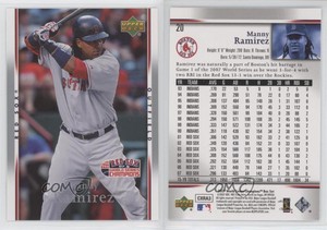 2007 Upper Deck World Series Champions Boston Red Sox Manny Ramirez #20