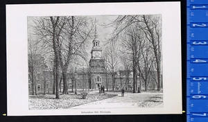 Independence Hall, Philadelphia - 1894 Print - Picture 1 of 1