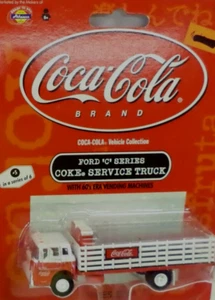 Athearn HO=1/ 87 Ford C Coca-Cola STAKE BODY Delivery Truck/COKE MACHINES-BUILT - Picture 1 of 7