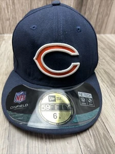 Chicago Bears Hat Sz. 6 5/8 Blue Orange Embroidered NFL Football New Era 59Fifty - Picture 1 of 6