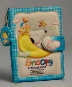 Vintage Snoopy Woodstock Puffy Diary Binder 2000 Space Theme + Stickers & Charm - Picture 1 of 19