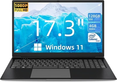 SGIN M17 17" FHD Celeron J4105 1.5GHz Intel UHD Graphics 600 4GB RAM 128GB SSD - Image 1 of 2