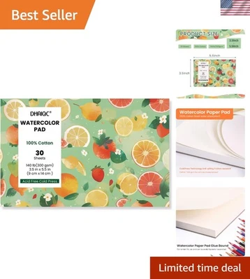 Bloc de notas de acuarela de lujo - 100 % algodón, 30 hojas, perfecto para diario de arte Foto 1 de 4