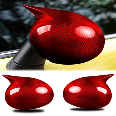 Cubierta de tapa del espejo retrovisor para BMW MINI R55 R56 R57 R59 R60 07-2014 fibra de carbono Foto 1 de 4