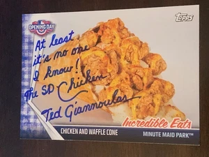 THE SAN DIEGO CHICKEN SIGNED TOPPS SAN DIEGO PADRES OPENING DAY CARD W INSCRIPT - Picture 1 of 1
