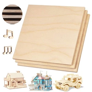 Baltic Birch Plywood 6mm 1/4" x 12" x 12" Craft Wood, Pack of 3 B/BB Baltic B... - Picture 1 of 7