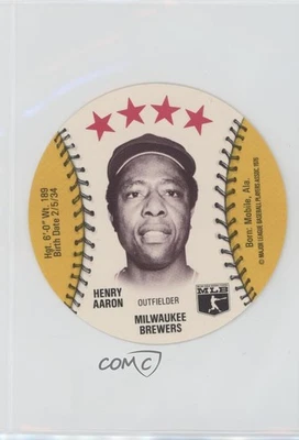 1976 MSA Discs Isaly's/Sweet William Hank Aaron #HAAR HOF - Image 1 of 2