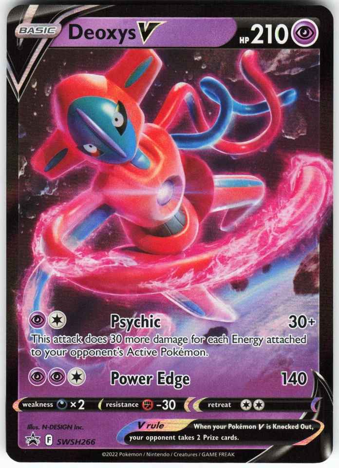 Deoxys V SWSH266 Pokemon SWSH: Sword & Shield Promo Cards  Promo NM - Image 1 of 2