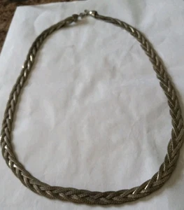 Gedrehte silberfarbene Halskette 24" x 3/8. - Bild 1 von 2
