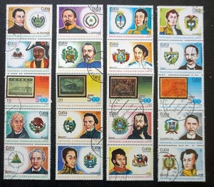 sCUBA Sc# 3065-3084  LATIN AMERICAN HISTORY Cpl set of 30 stamps  1988 used cto - Picture 1 of 1