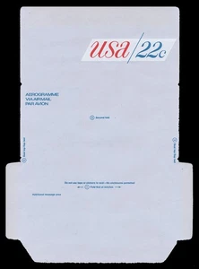 SCOTT #UC50D MINT AIR LETTER SHEET with REVERSED DIE CUTTING - UNFOLDED - Picture 1 of 3