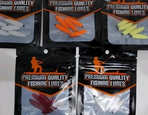 camole artificiali da pesca trota tremarella esche finte silicone gomma Vermi - Foto 1 di 4
