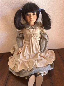 "Muñeca Laurel de Linda Mason 20"" porcelana con cuerpo suave 140 de 150 certificado de autenticidad" - Imagen 1 de 16