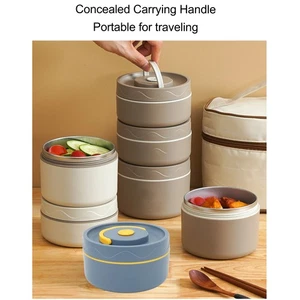 (Deep Sea Blue) 420Ml Insulated Lunch Box 304 Stainless Steel Double-Layer Po - Picture 1 of 24
