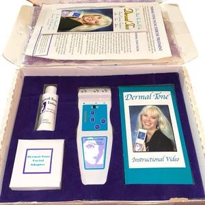 Vintage DERMAL-TONE Facial Exercise Treatment Kit AC Power Adapter Lotion VHS - Picture 1 of 6
