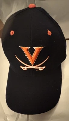 Vintage Virginia Cavaliers Hat 7 5/8 Navy Zephyr Fitted Cap Retro College NCAA - Image 1 of 4