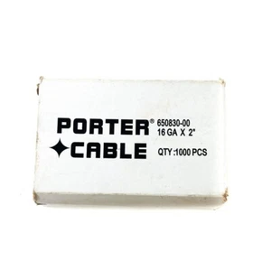 325 pcs Porter-Cable 650830-00 Galvanized Steel 16 Ga. Straight Finish Nail 2-in - Picture 1 of 10