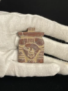 Einzigartiges Amulett Gesicht der ägyptischen Hathor Göttin des Himmels & Fruchtbarkeit - Bild 1 von 2
