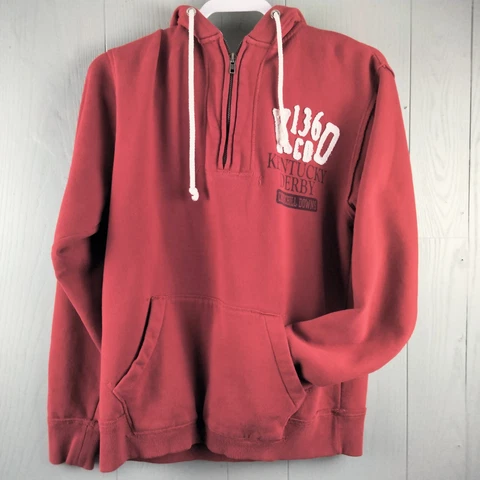 Kentucky Derby Pullover Men Medium Red Hoodie 136 Churchill Downs Sweater Horses Cover