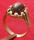 EXTREMELY RARE ANCIENT ROMAN SILVER RING WITH BLACK STONE ANTIQUE VTG ARTEFACT