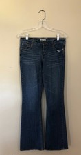Aeropostale Womens Size 5/6 Hailey Flare Denim Blue Jeans Low Rise Medium Wash