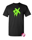DX T Shirt Wrestling D Generation X Men and childs Fluorescent Green Graphic
